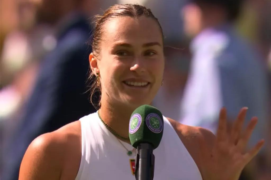 Aryna Sabalenka experiences an uncomfortable moment with a TV host at Wimbledon