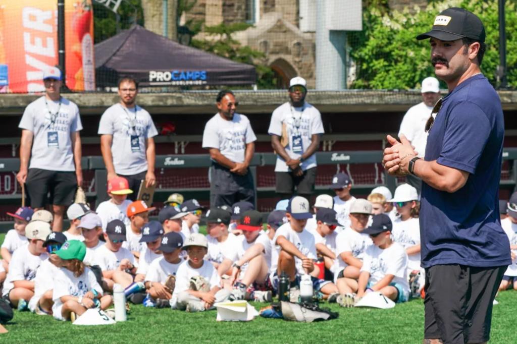 Austin Wells organizes baseball event for kids during Yankees' break