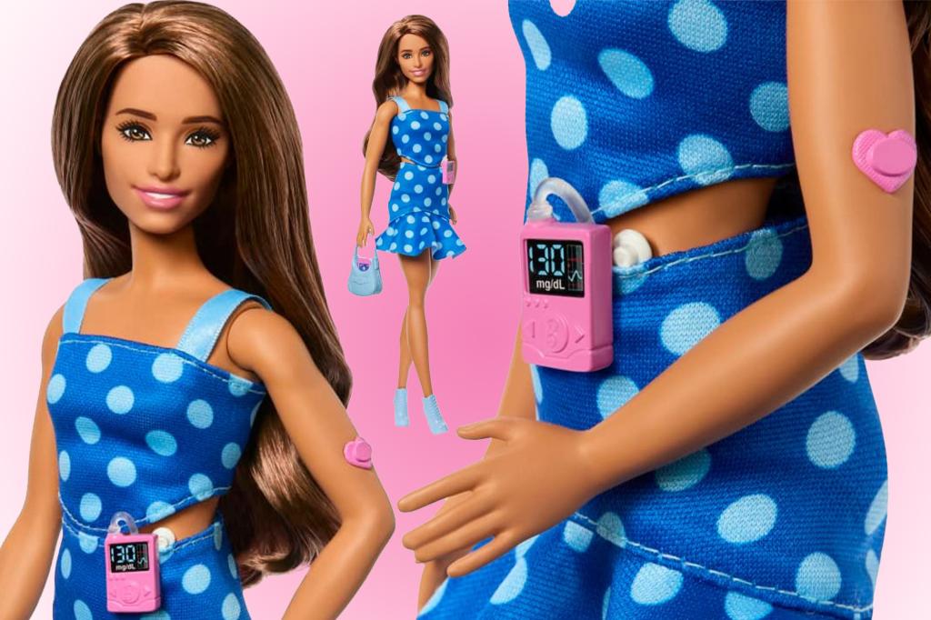 Barbie introduces her first doll with Type 1 diabetes, including a glucose monitor and pump.