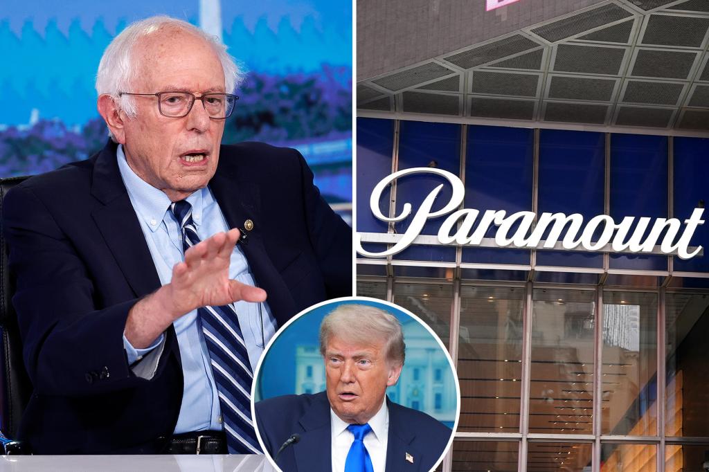 Bernie Sanders criticizes Paramount, claims lawsuit settlement will give Trump more power to challenge the media