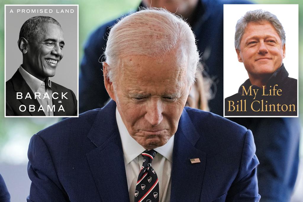 Biden publishes memoir for modest $10 million, falling short of Obama and Bill Clinton's figures.