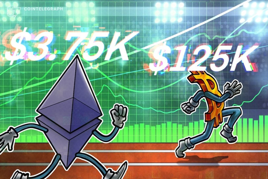 Bitcoin set to reach $125K as trader anticipates significant shift next, ETH reaches $3750