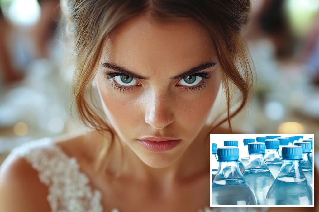 Bride prohibits water bottles — guests nearly faint