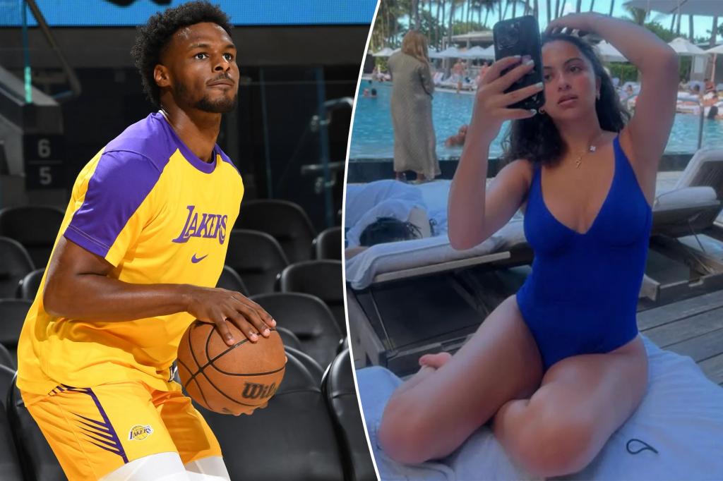 Bronny James praises girlfriend Parker's summer pictures