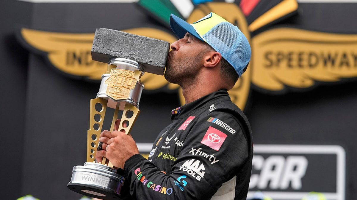 Bubba Wallace is the first Black driver to win the Brickyard 400