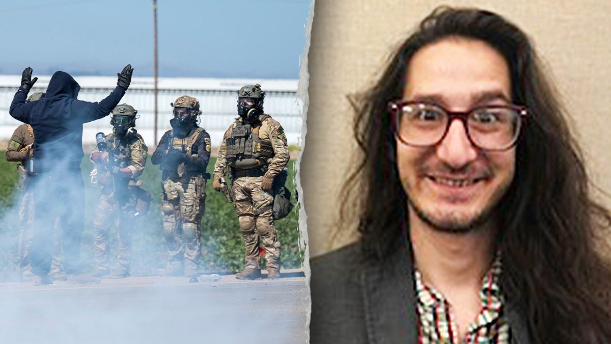 California professor taken into custody after using tear gas on ICE agents during a raid