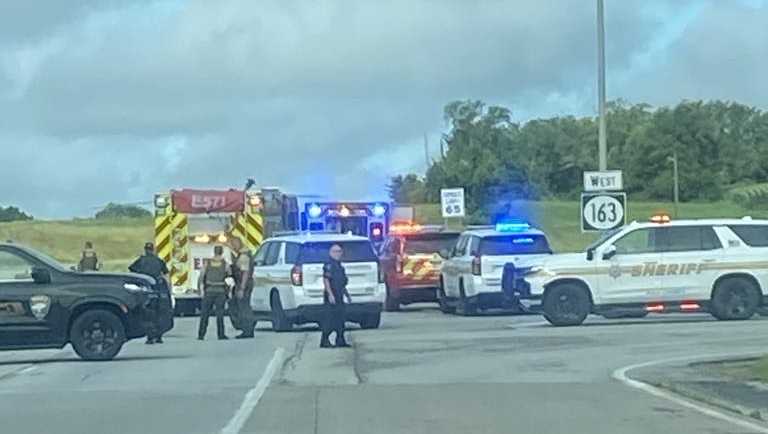 Car overturns and sinks in water during crash in Polk County; five people hurt