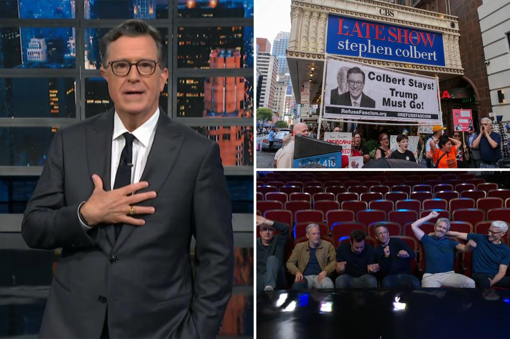 Colbert unleashes shocking three-word insult at Trump following his unfounded claim after his struggling show was canceled