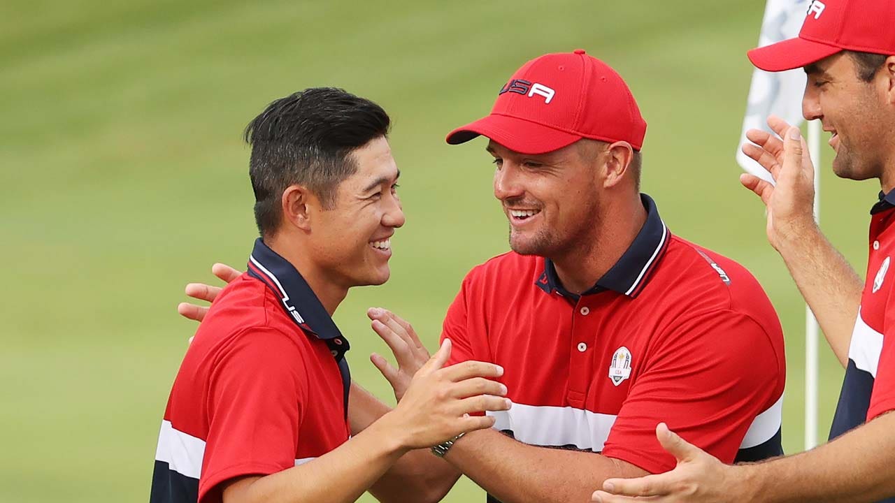 Collin Morikawa supports Bryson DeChambeau's early selection for the Ryder Cup.