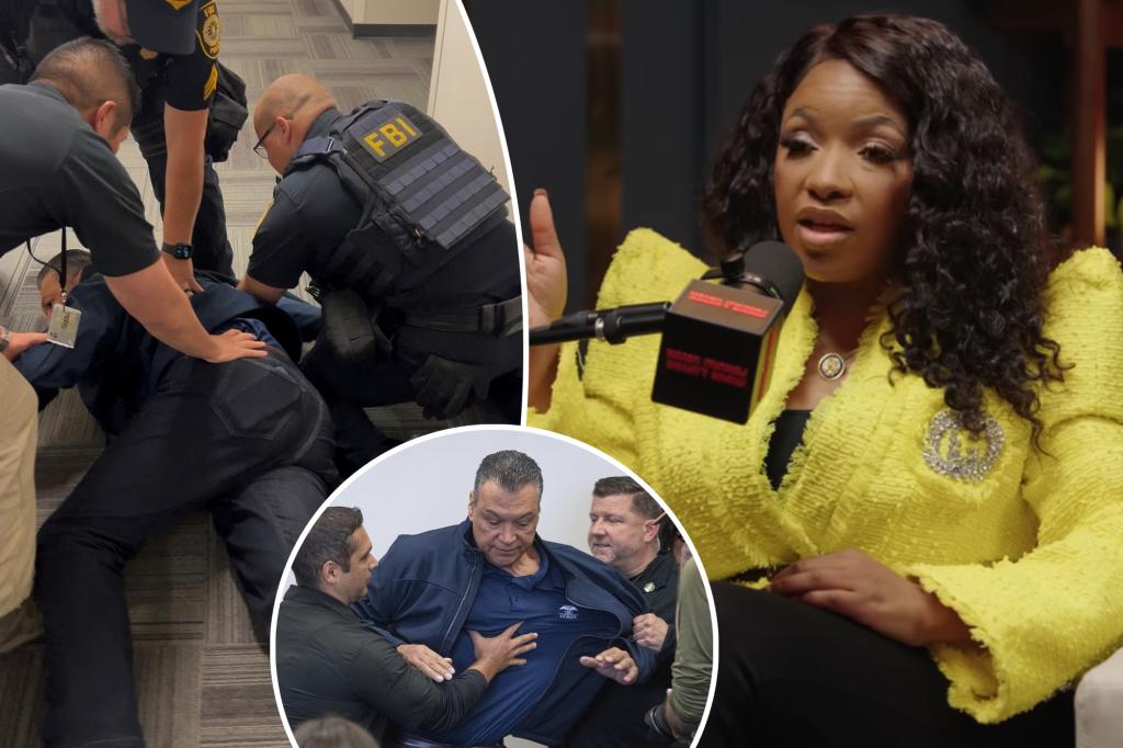 Crockett shared that she was in tears while watching Alex Padilla be removed from the press conference.