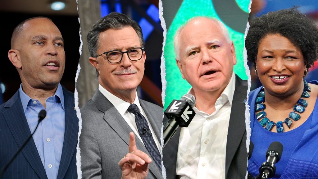 Democrats praise Colbert following announcement of 'Late Show' cancellation by CBS.