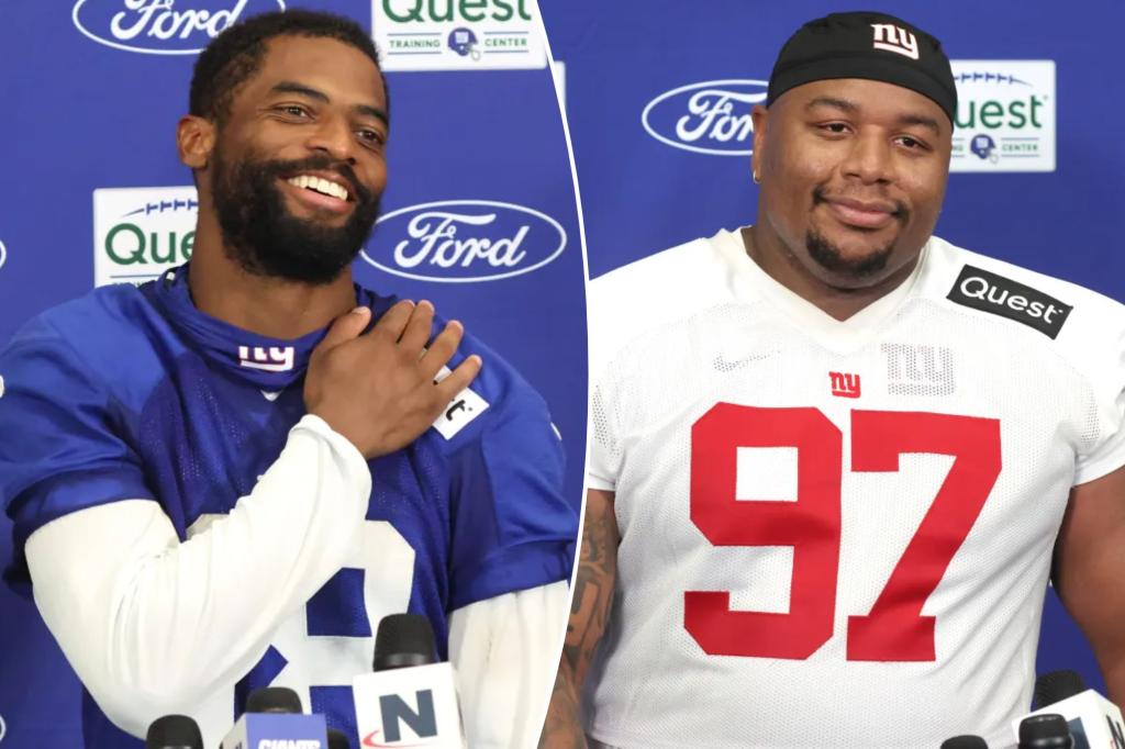 Dexter Lawrence and Darius Slayton prepared for the Giants' comeback they waited for