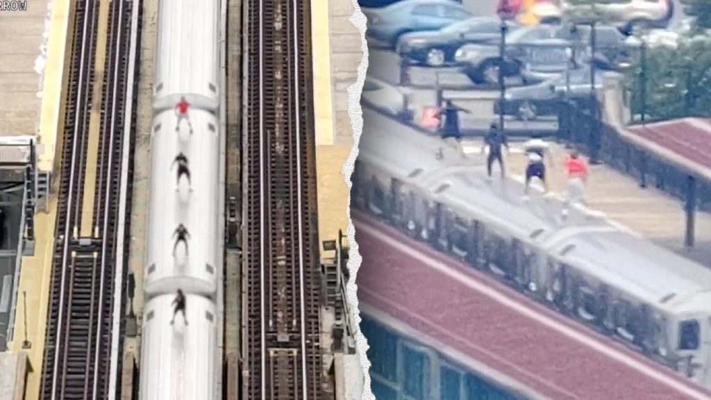 Drone captures teenagers subway surfing in New York City