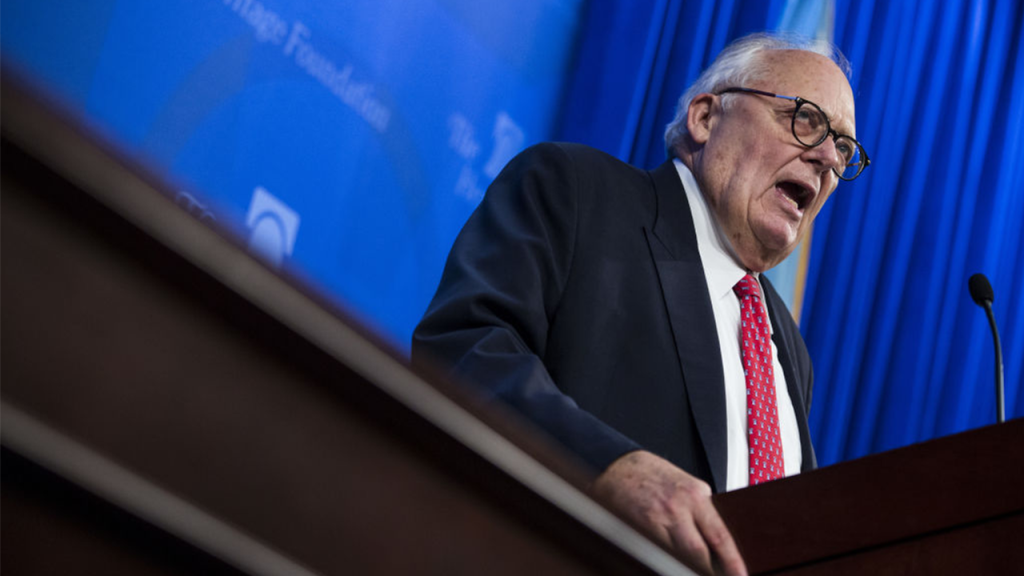 Edwin J. Feulner, co-founder of the Heritage Foundation, passes away at 83 in Virginia.