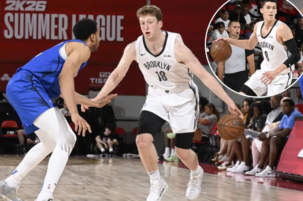 Egor Demin and Danny Wolf guide the Nets to their first summer league victory