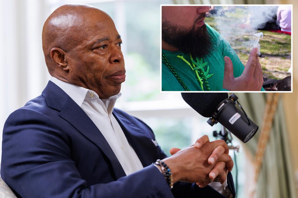 Eric Adams is not pleased with the pervasive smell of marijuana in NYC