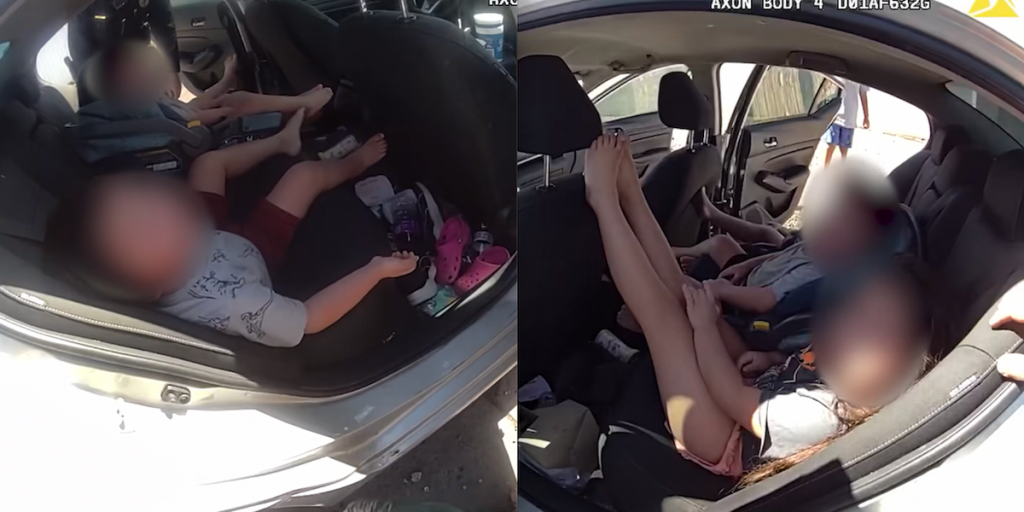 Father goes to adult store while his children wait in a 125-degree car for nearly an hour, police report
