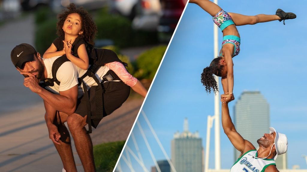 Father's popular cheerleading clips with his daughter reveal genuine parenting