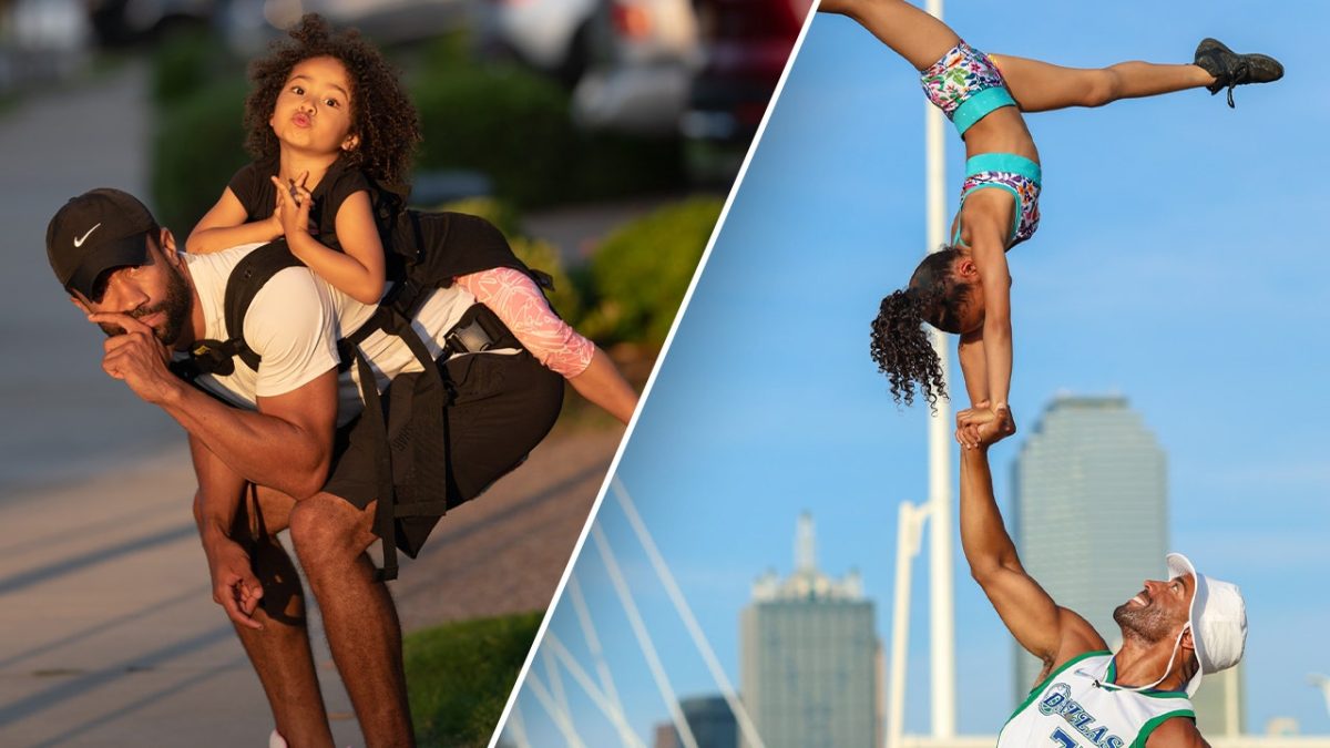 Father's popular cheerleading clips with his daughter reveal genuine parenting