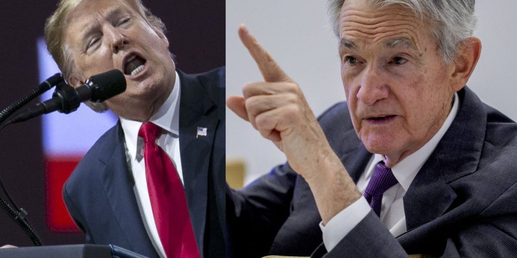 Fed Chair Powell goes against Trump, maintains interest rates despite positive economic news.