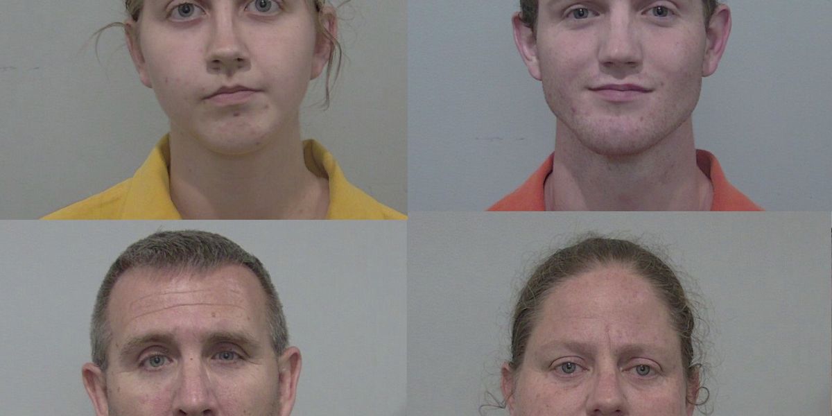 Four members of a Florida family taken into custody for reportedly mistreating nine children, including foster kids.