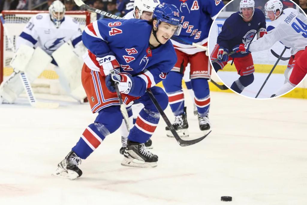 Gabe Perreault aims to stay with the Rangers this season