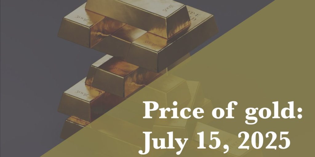Gold price update as of July 15, 2025