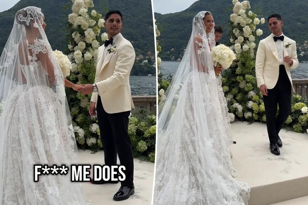Groom James Hachem shares a statement on his wedding day that sparks mixed reactions online.