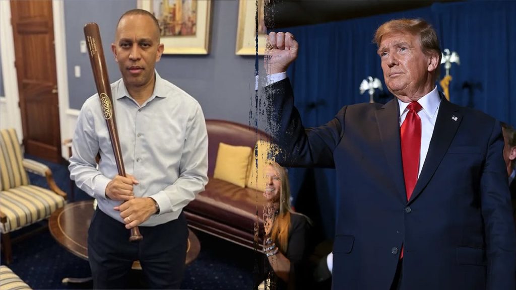 Hakeem Jeffries ridiculed for baseball bat image aimed at Trump's legislation