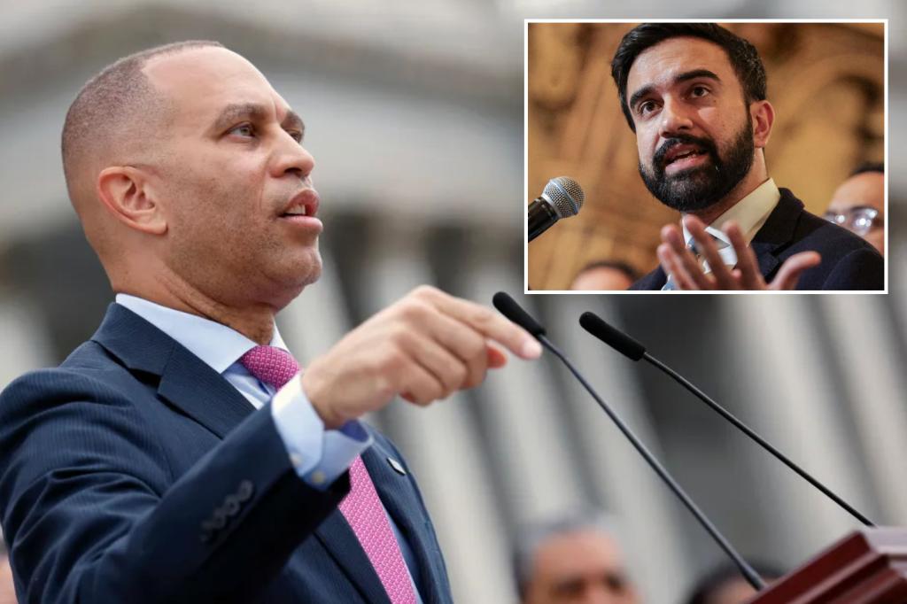 Hakeem Jeffries' team criticizes Zohran Mamdani's progressive 'Team Gentrification' amid rising primary threats in NYC Democratic conflict