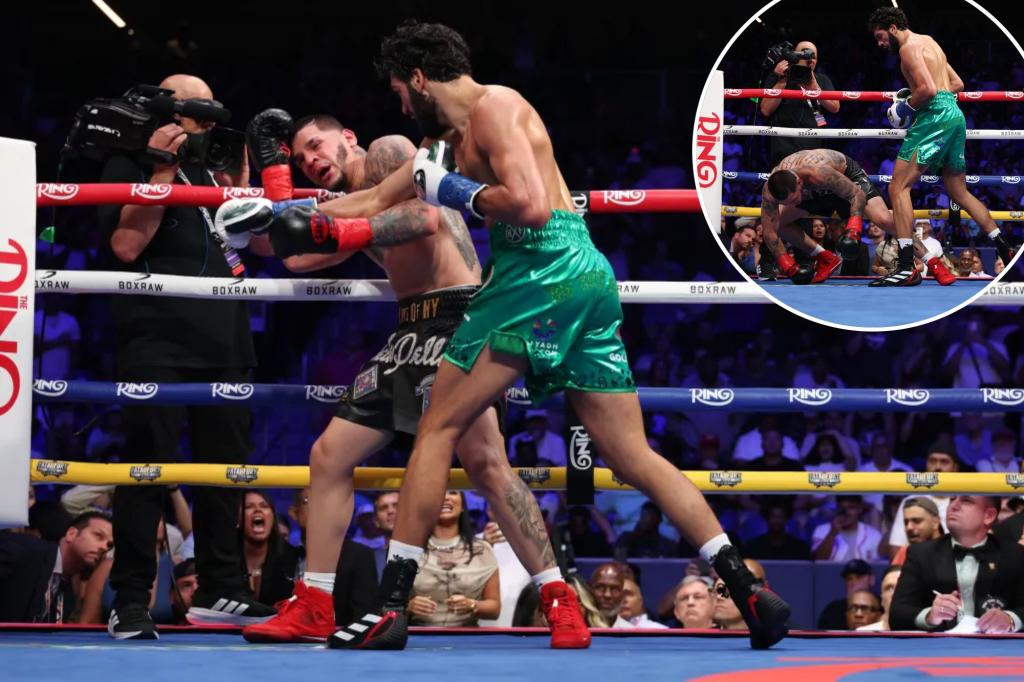 Hamzah Sheeraz delivers a devastating knockout to Edgar Berlanga in the inaugural event at the US Open