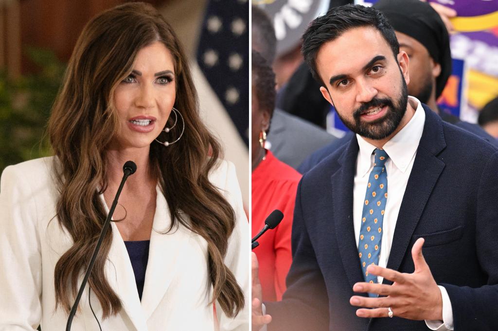 Homeland Security Secretary Kristi Noem considers investigating socialist mayoral candidate Zohran Mamdani as a potential threat to NYC