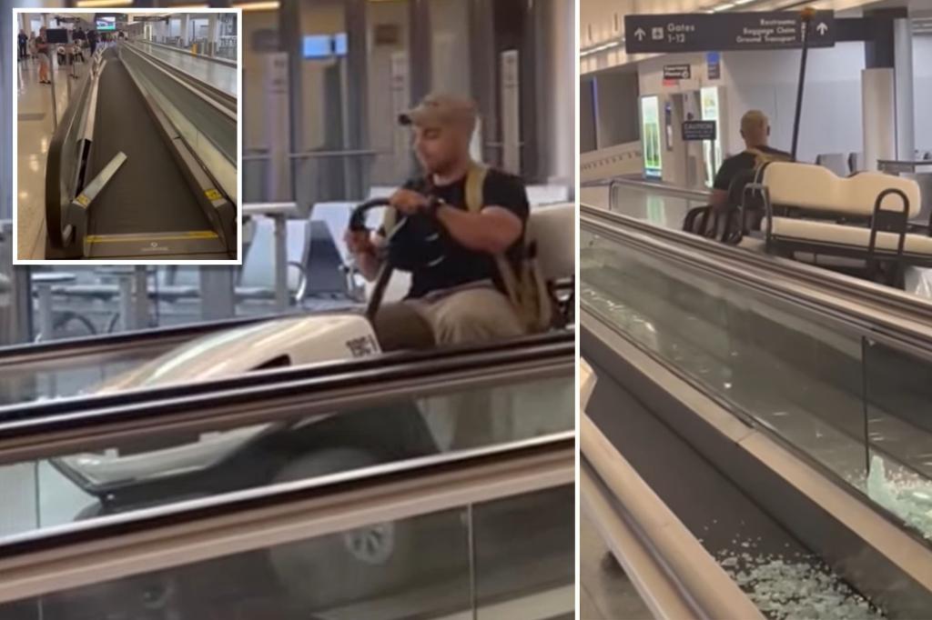 Intoxicated traveler Kevin Sinning takes golf cart and causes chaos during joyride at airport, according to authorities.