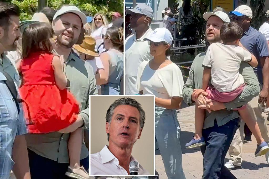 JD Vance responds to a sarcastic remark from Gov. Gavin Newsom criticizing his family visit to Disneyland