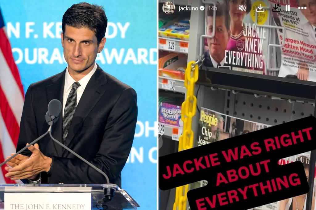 Jack Schlossberg ridicules his grandmother Jacqueline Onassis' distress about JFK's supposed affair in a wild post.