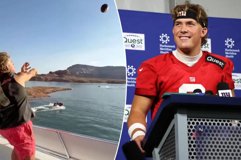 Jaxson Dart's popular passing clip has Giants fans eager for additional content