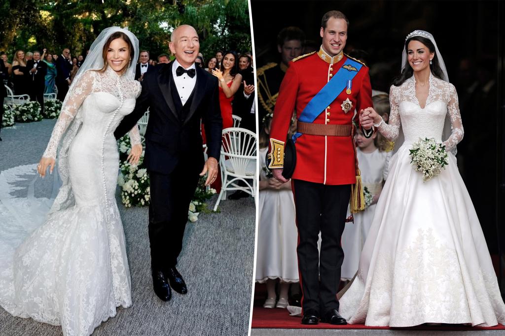 Jeff Bezos and Lauren Sánchez had an unexpected wedding singer in common with Kate Middleton and Prince William.