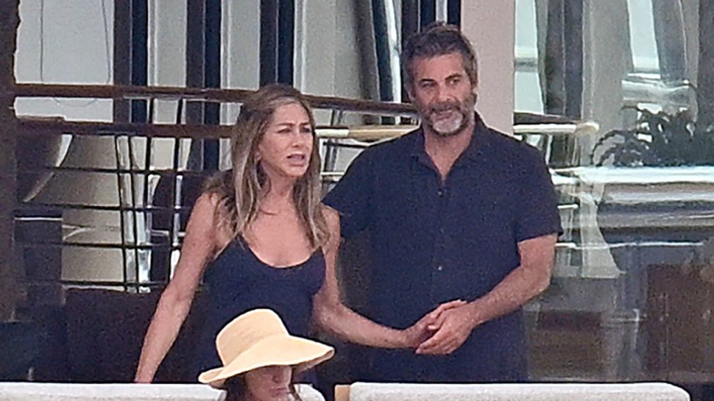 Jennifer Aniston seen with her possible new partner Jim Curtis on a yacht in Spain