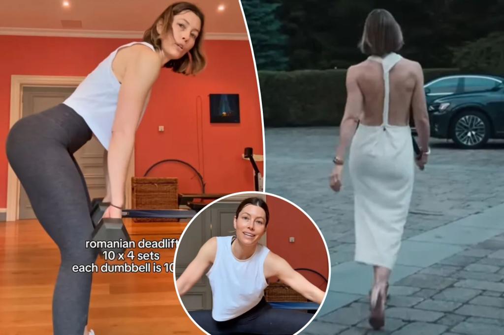 Jessica Biel shares her exercise routine for a peach-shaped butt
