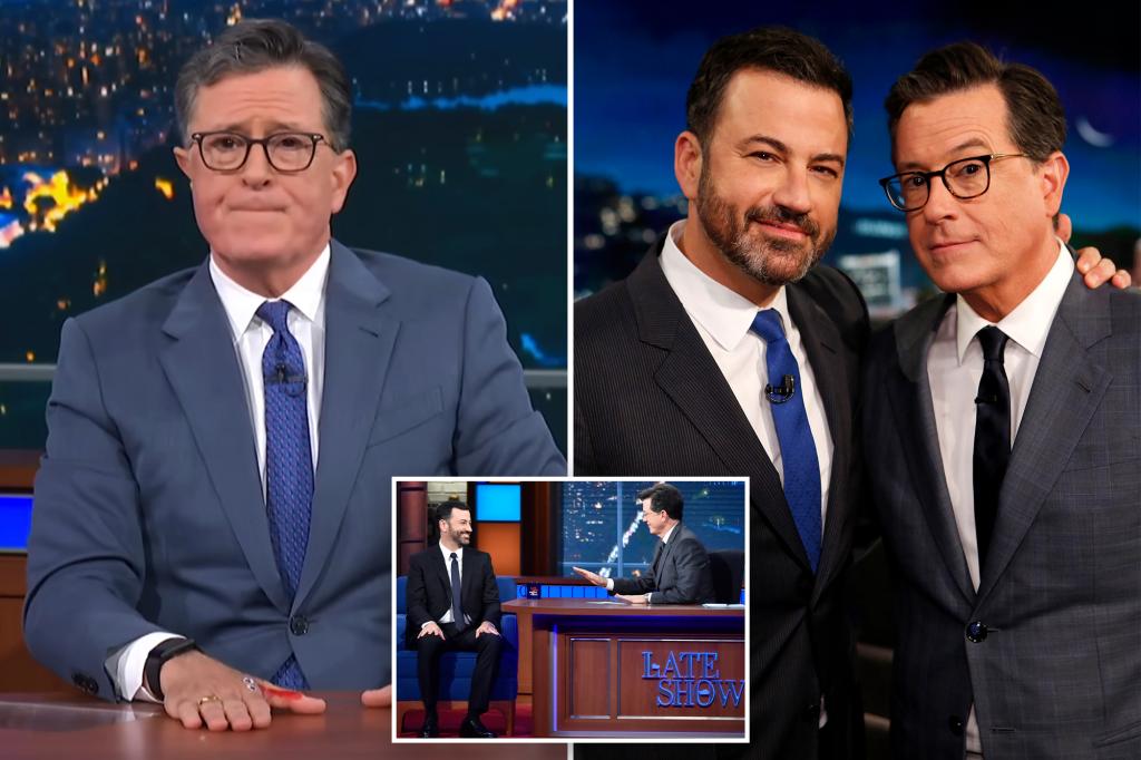 Jimmy Kimmel criticizes CBS for canceling 'The Late Show' while backing his friend Stephen Colbert