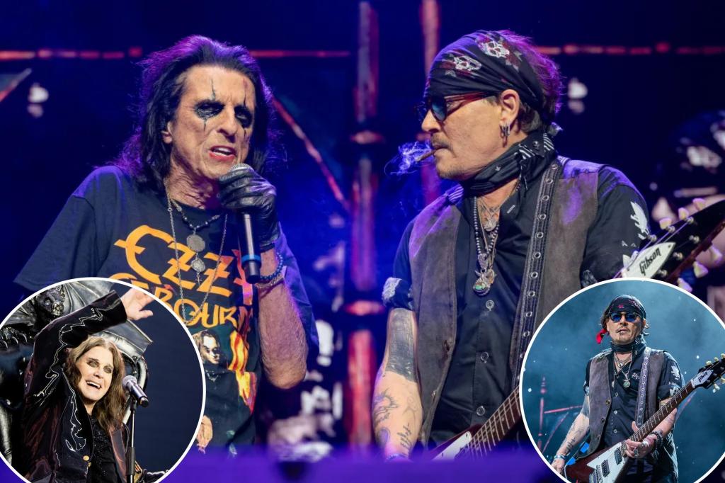 Johnny Depp pays tribute to Ozzy Osbourne at Alice Cooper's concert in London