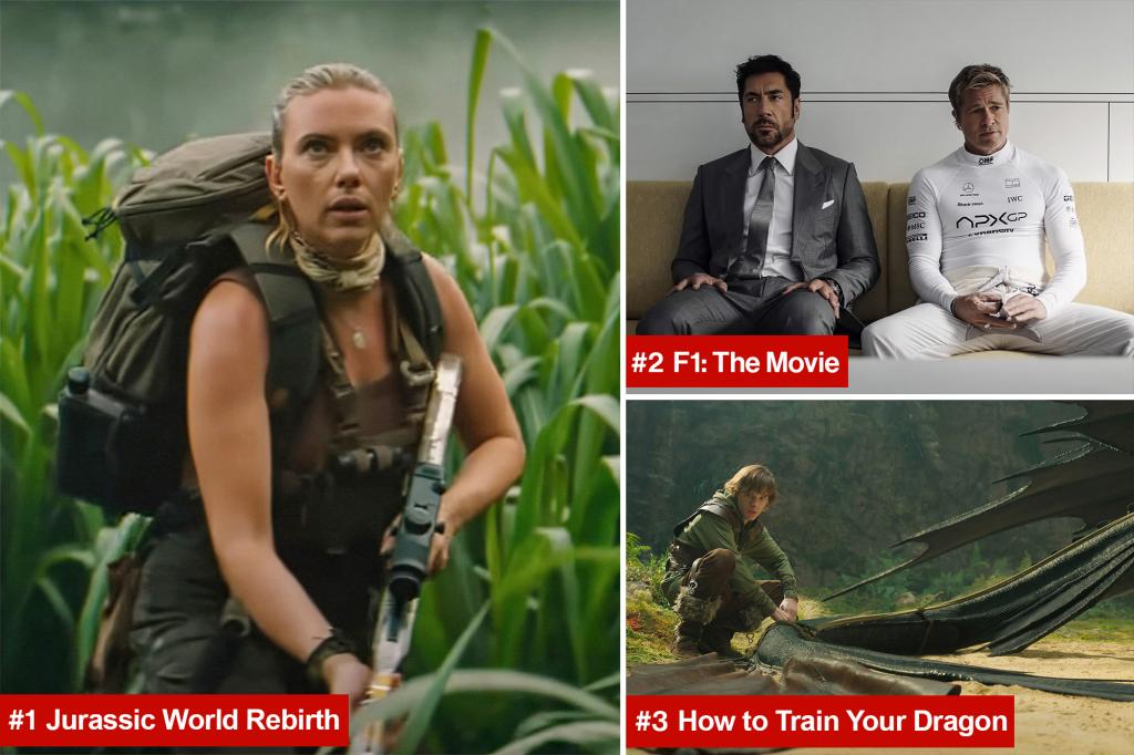 'Jurassic World Rebirth' climbs to the top of the box office