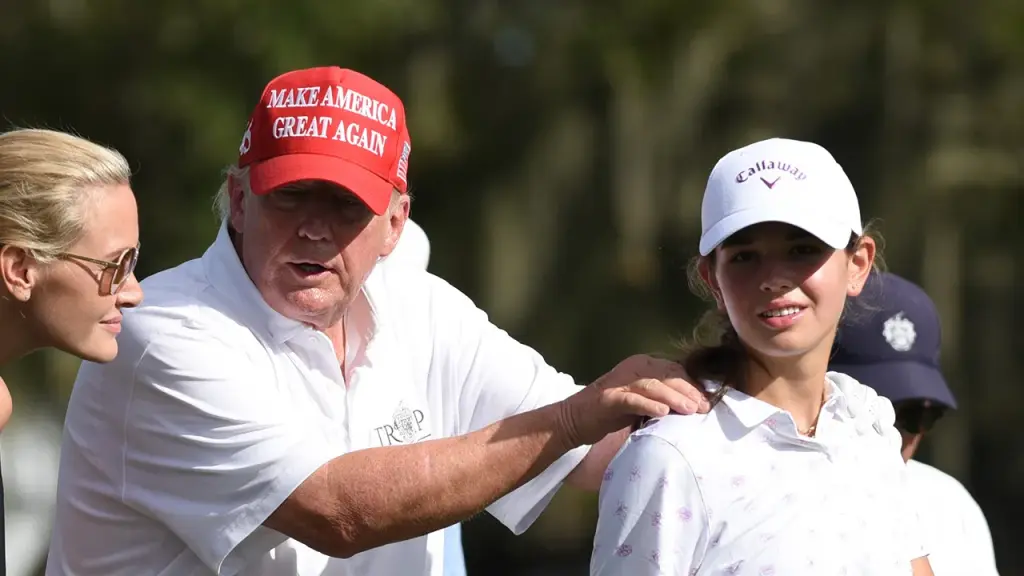Kai shares a unique golf connection with her grandfather Trump