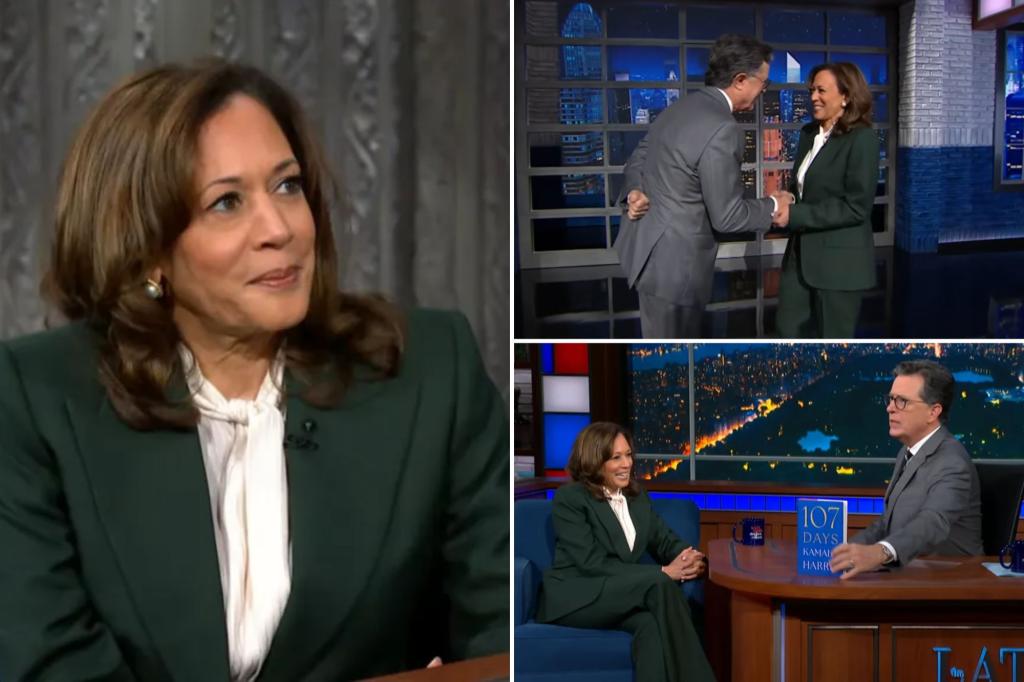 Kamala Harris expresses her concerns about a 'broken' system during a Stephen Colbert interview after her $1B presidential campaign fails, indicating she may not run in 2028.