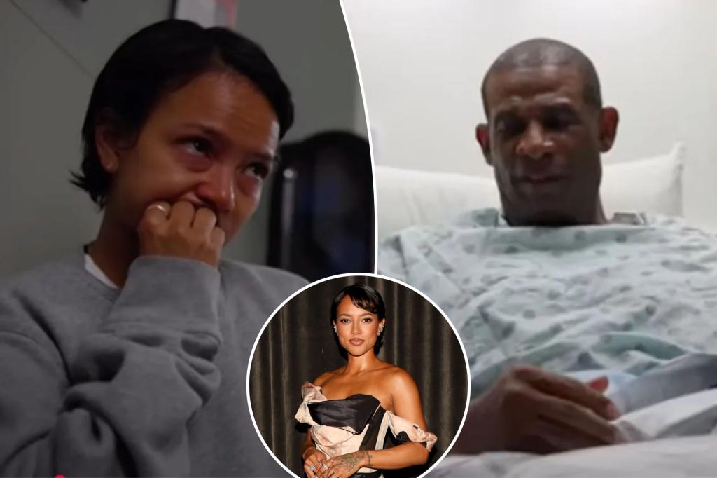 Karrueche Tran becomes emotional over Deion Sanders' cancer in heartfelt hospital moment