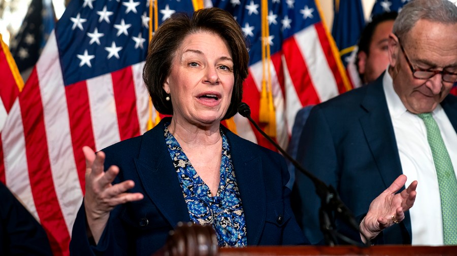 Klobuchar defends Democrats for inaction on Epstein under Biden