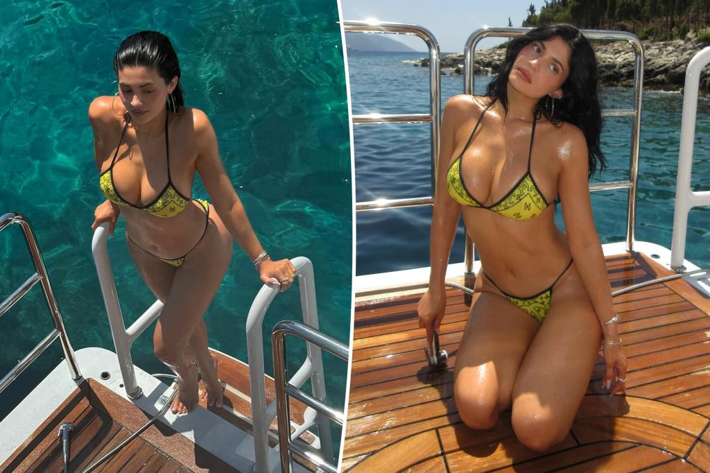 Kylie Jenner shows off beautiful bikini outfits during her vacation in Greece
