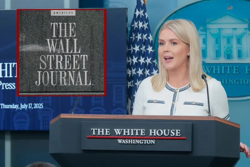 Leavitt: Legal action will be taken against WSJ after the publication of a misleading article featuring a 'FAKE birthday letter' and other inaccuracies: 'That's not at all how he speaks or writes'