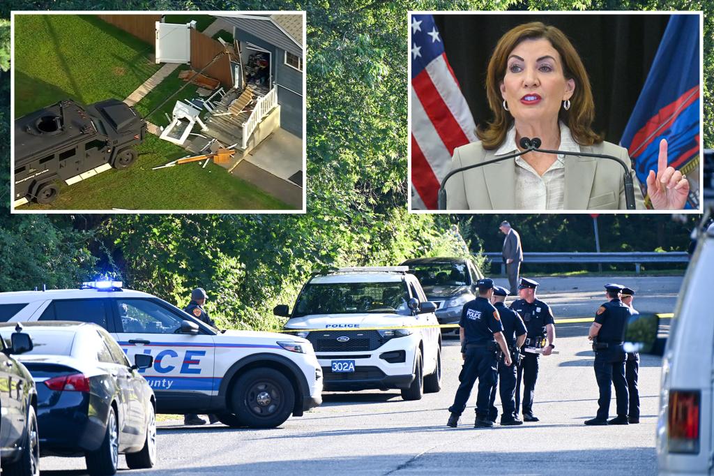 Long Island police criticize Gov. Hochul for boasting about crime reduction just before an officer is shot in the face.