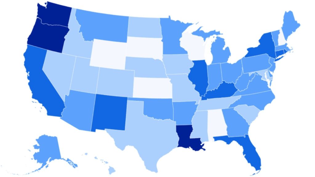 Map Details Projected Healthcare Losses by State Due to Tax Bill